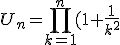 U_n=\prod_{k=1}^n (1+\frac{1}{k^2})